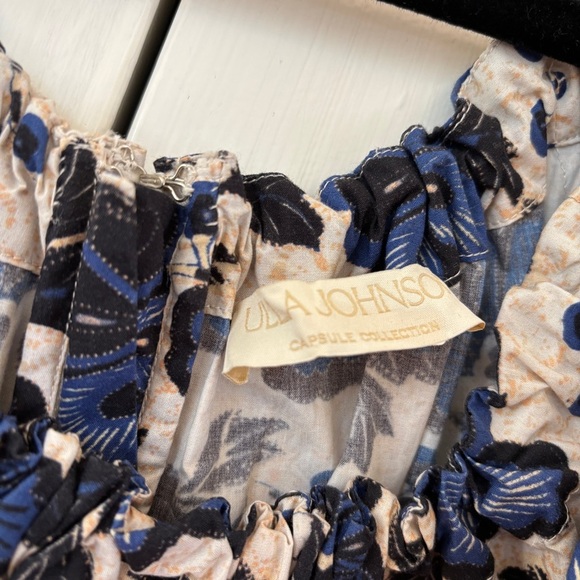 Ulla Johnson Celia Dress Lapis Floral Print Mini Capsule Puff Spring Size‎ 2 - Picture 10 of 17